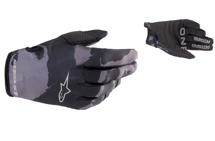GUANTES MOTO ALPINESTAR YT RADAR GRIS CAMUFLAJE 2X